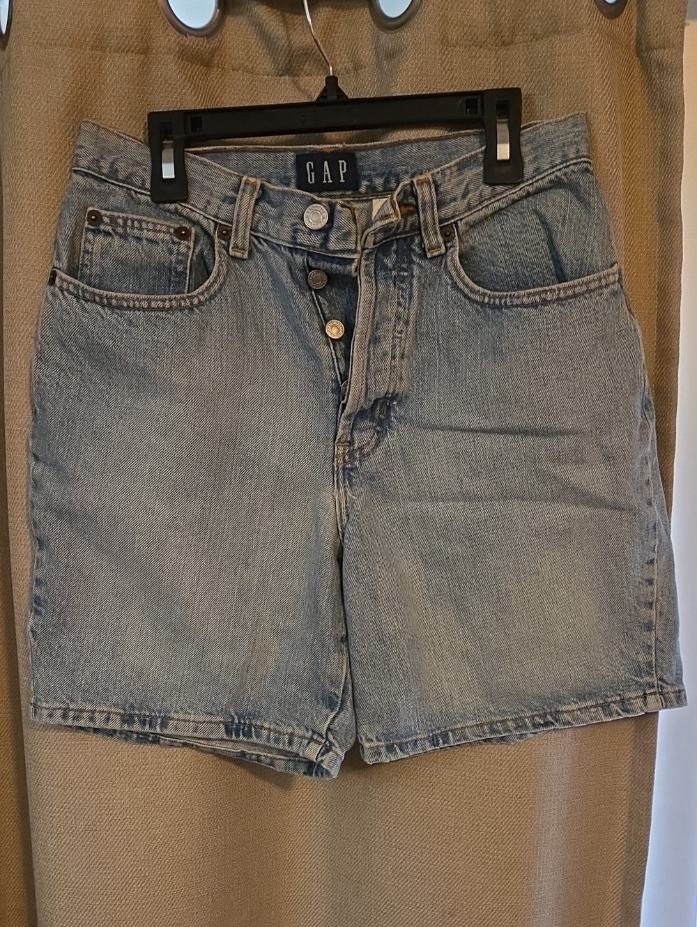 GAP Vintage Button-Fly Light Blue Denim Shorts